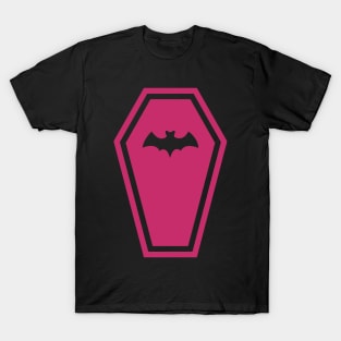 Hot Pink Vampire Bat Coffin T-Shirt